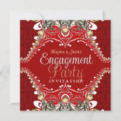 Invitation Red Batik Bohemian (Devant)