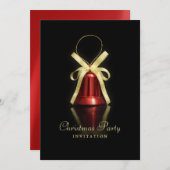 Invitation Red Bell Christmas Party (Devant / Derrière)
