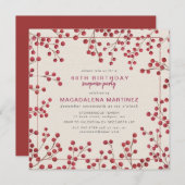 Invitation Red Berry 60e anniversaire Surprise Party (Devant / Derrière)