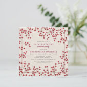 Invitation Red Berry Hiver 70e anniversaire Surprise Party (Debout devant)