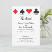 Invitation Red Black Classic Las Vegas Elopement (Debout devant)