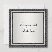 Invitation Red Black Cravate Party Élégante Black Party Invit (Dos)