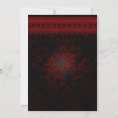 Invitation Red Black Damask & dentelle Gothique Romantique In (Dos)