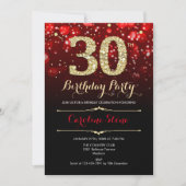 Invitation Red Black Gold 30e anniversaire (Devant)