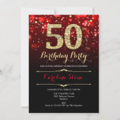 Invitation Red Black Gold 50e anniversaire (Devant)