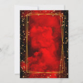 Invitation Red Black Gold Glitz de Bachelorette (Dos)