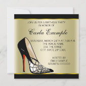 Invitation Red Black Gold High Heures Anniversaire (Dos)