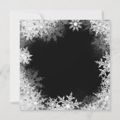 Invitation Red Black Gold Santa Hat Snowflake Fête (Dos)
