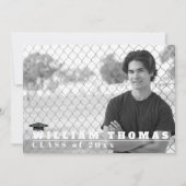 Invitation Red & Black Grad, carte Matte 5" x 7" (Devant)