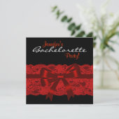 Invitation Red Black Lace Bachelorte (Debout devant)