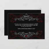 Invitation Red & Black Rock 'n' Roll Music Mariage à thème (Devant / Derrière)