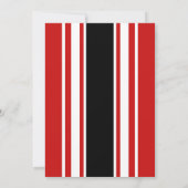 Invitation Red Black Sports Jersey fête d'anniversaire (Dos)