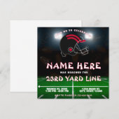 Invitation Red Black White Atlanta Football Team Anniversaire (Devant / Derrière)