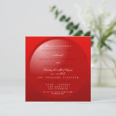 Invitation Red Black White MInimal Mariage Engagement Party (Debout devant)