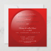 Invitation Red Black White MInimal Mariage Engagement Party (Devant)