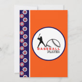 Invitation Red Blue Baseball Girl Boy Birthday Party (Dos)