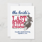 Invitation Red & Blue L'Invitation Dernier Ride de la mariée (Devant)