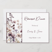 Invitation Red Blush Floral Wedding Elegant Romantic (Devant)