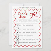 Invitation Red Bow Baby Shower - Editable Name, 5x7 Invitatio (Devant)