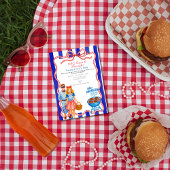 Invitation Red Bow BBQ, Bières, Feux d'Artifice 4 Juillet