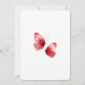 Invitation Red Bow Butterflies Bridal Shower (Dos)