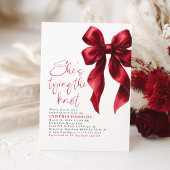 Invitation Red Bow Elle noue la Fête des mariées du noeud