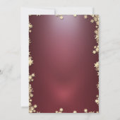 Invitation Red Bow Gold Stars (Dos)