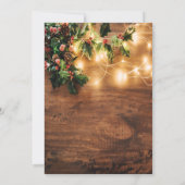 Invitation Red Bow, Russe, Gold Company fête de Noël (Dos)