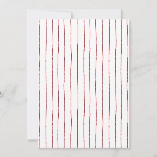 Invitation Red Bow Watercolor Merry Little Friendsmas (Dos)