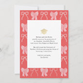 Invitation Red Bows Photo Message Graduation Announcement (Dos)