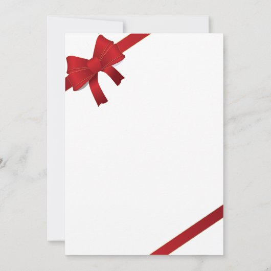 Invitation Red Bows - Répétition de mariage d'hiver Invitatio (Dos)