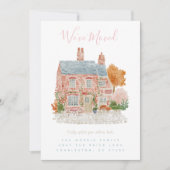 Invitation Red Brick Home Moving Announcement  (Devant)