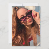 Invitation Red Bubble Hearts mignonne Fille 90's fête d'anniv (Dos)