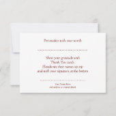 Invitation Red Bubbles Art Abstrait Merci note (Dos)