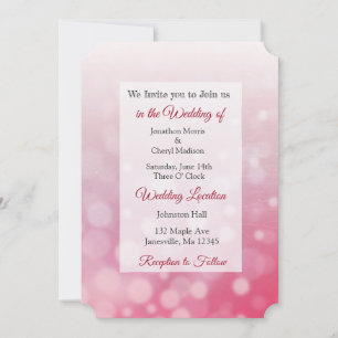 Invitation Red Bubbles Mariage à thème Invite