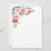 Invitation Red Burgundy Blush Rose Roses Parti de retraite (Dos)