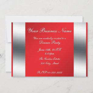 Invitation Red Business