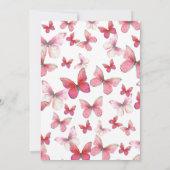 Invitation Red Butterflies Glam 18th Birthday Debut (Dos)