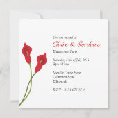 Invitation Red Calla Lilies - Blanc (Devant)
