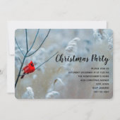 Invitation Red Cardinal dans Winter Nature Photo de Christmas (Devant)