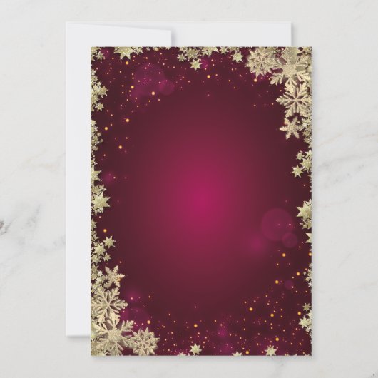 Invitation Red Cardinal Stars Red Christmas (Dos)