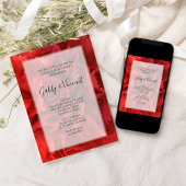 Invitation Red Carnation Florale