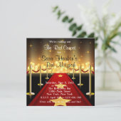 Invitation Red Carpet Hollywood Bat mitzvah Anniversaire Invi (Debout devant)