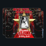 Invitation Red Carpet Hollywood Gold Stars<br><div class="desc">personnaliser pour tout événement</div>