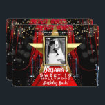 Invitation Red Carpet Hollywood Gold Stars<br><div class="desc">personnaliser pour tout événement</div>