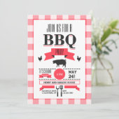 Invitation Red Check BBQ (Debout devant)