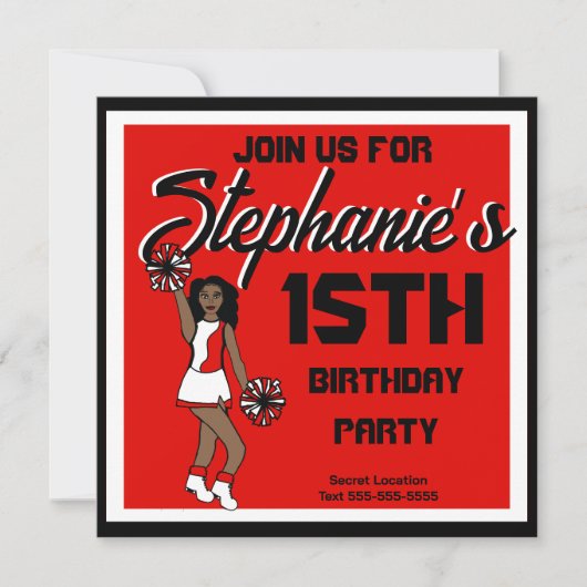 Invitation Red Cheer #1 (Devant)