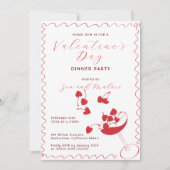 Invitation Red Cherries in Martini – Valentine’s Day Party (Devant)