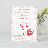 Invitation Red Cherries in Martini – Valentine’s Day Party (Debout devant)