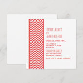 Invitation Red Chevron Border Wedding (Devant / Derrière)